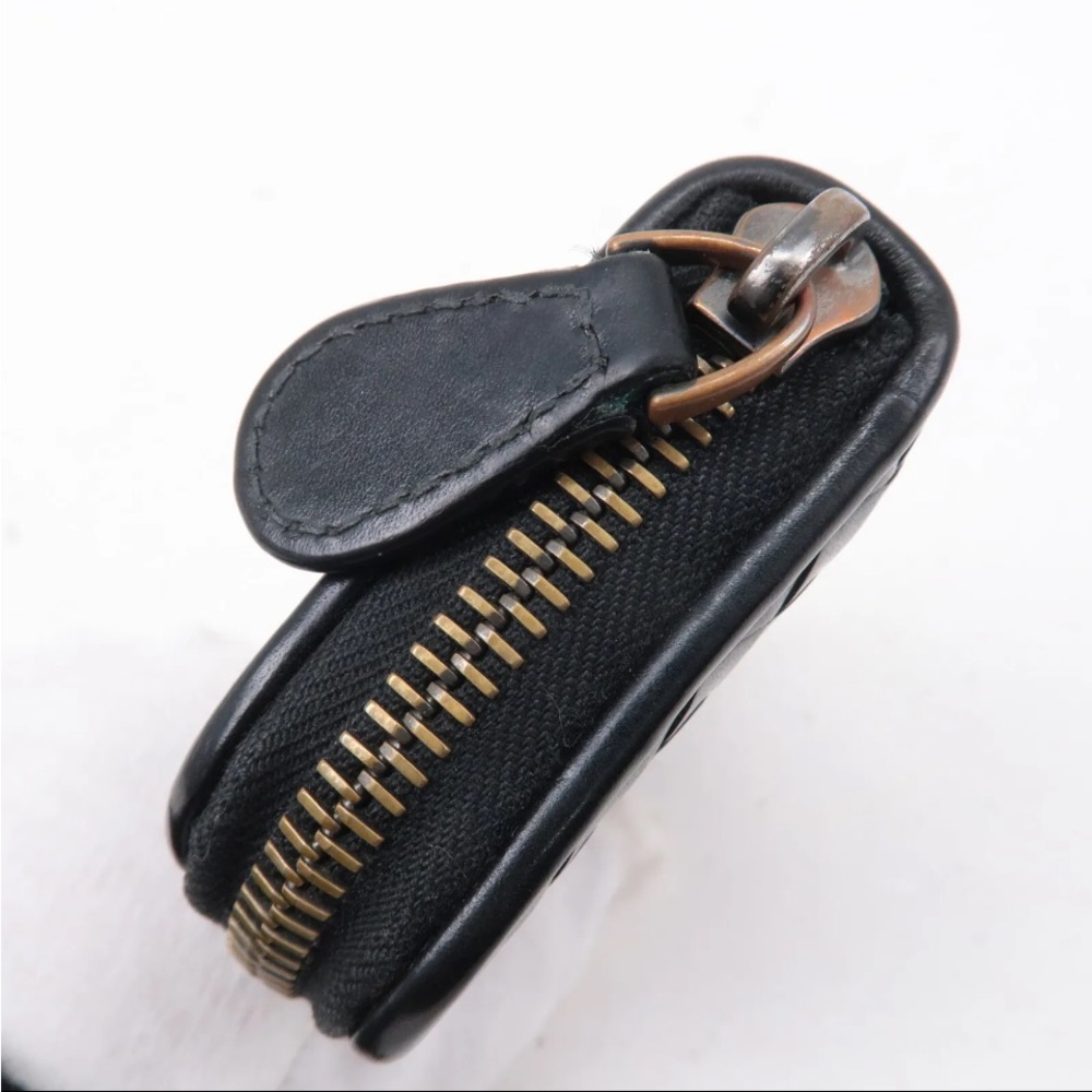 Bottega Veneta Intrecciato Zip Around Coin Purse Card Holder Black - Picture 2 of 8